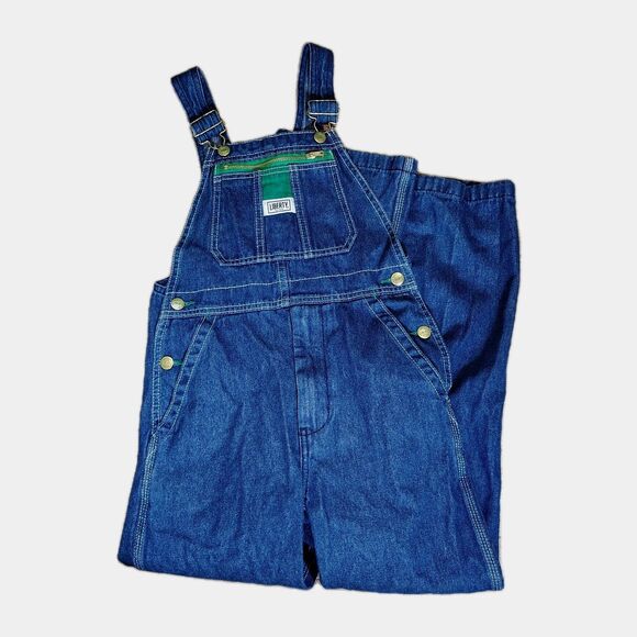 Liberty Other - Liberty Denim Overalls Boys Size 12 Blue Jean Bib Workwear Straight Leg Vintage